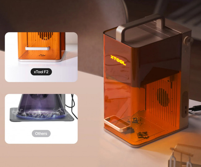 Портативный лазерный гравер xTool F2